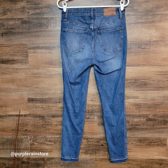Madewell Jeans 28 Button Fly Skinny 10" High Rise Rosecliff Wash H6319 Stretch - Picture 2 of 12